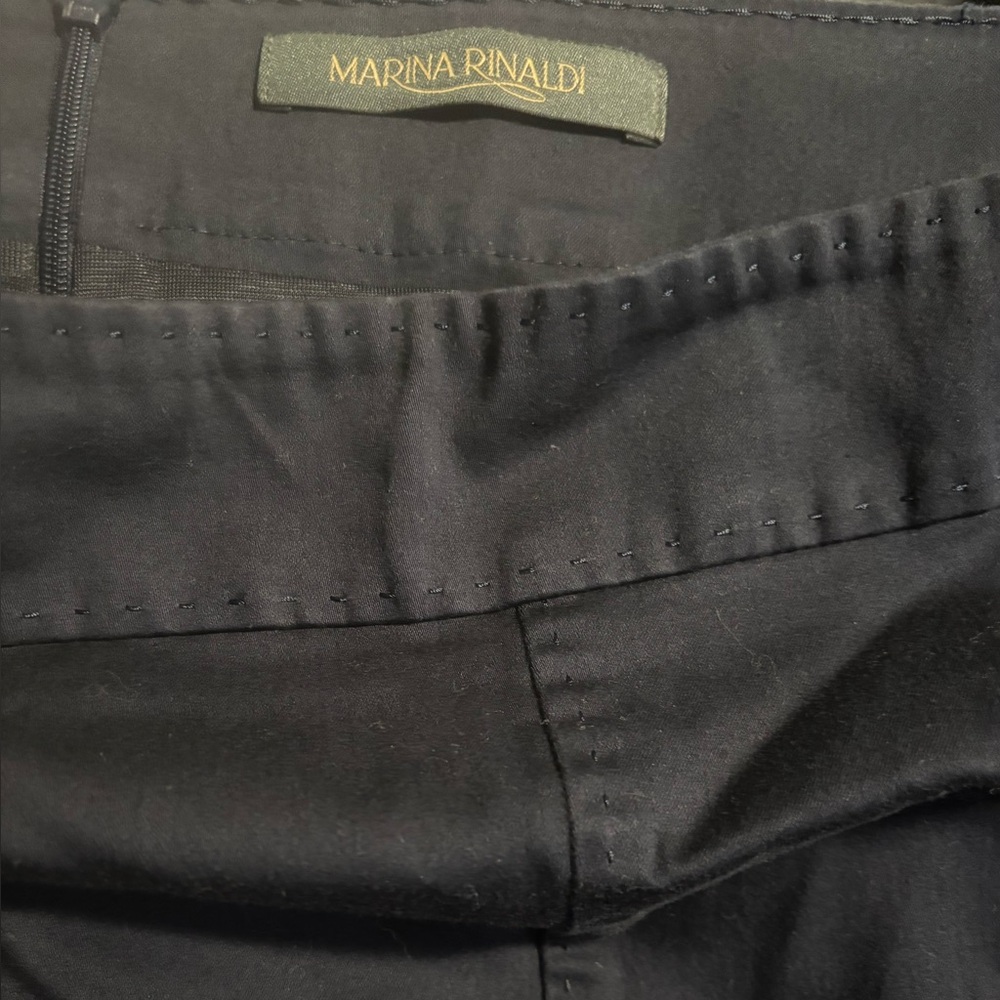 Marina‎ Rinaldi Navy Blue Knee Length A-Line Skirt